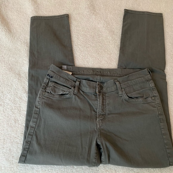 Citizens of Humanity gray green skinny jeans - Picture 2 of 4